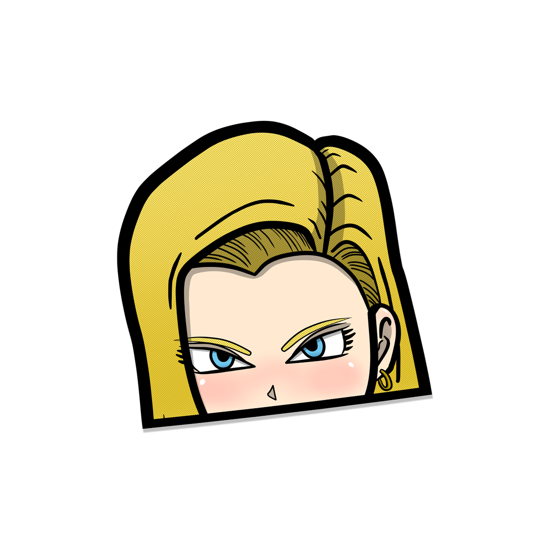 Android 18 Peeker Sticker